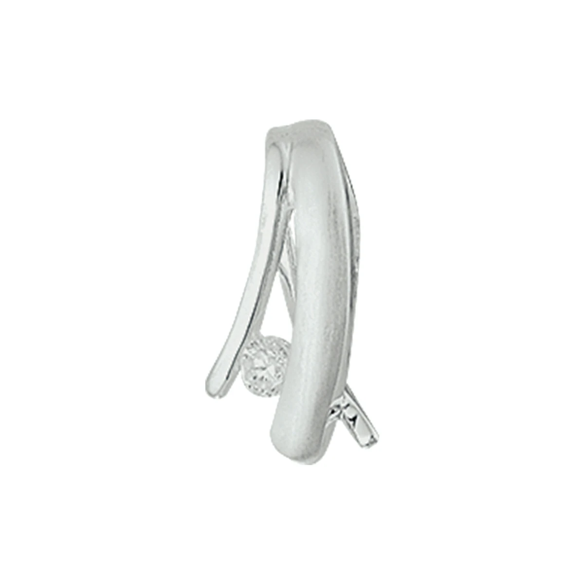 hanger zirkonia poli/mat zilver gerhodineerd