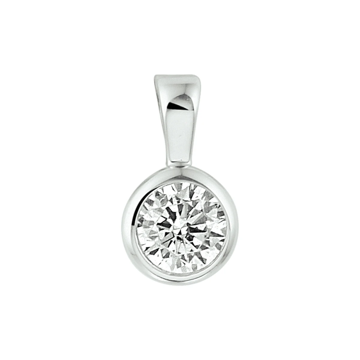 hanger zirkonia zilver gerhodineerd