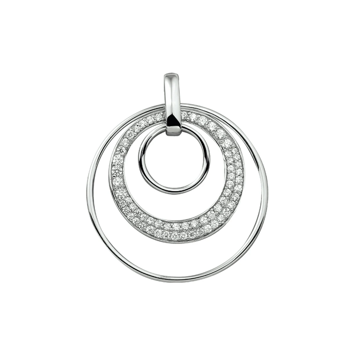 hanger zirkonia zilver gerhodineerd