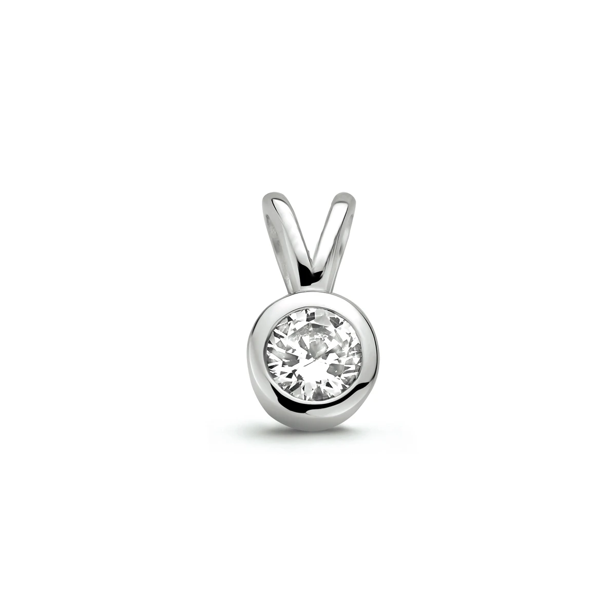 hanger zirkonia zilver gerhodineerd