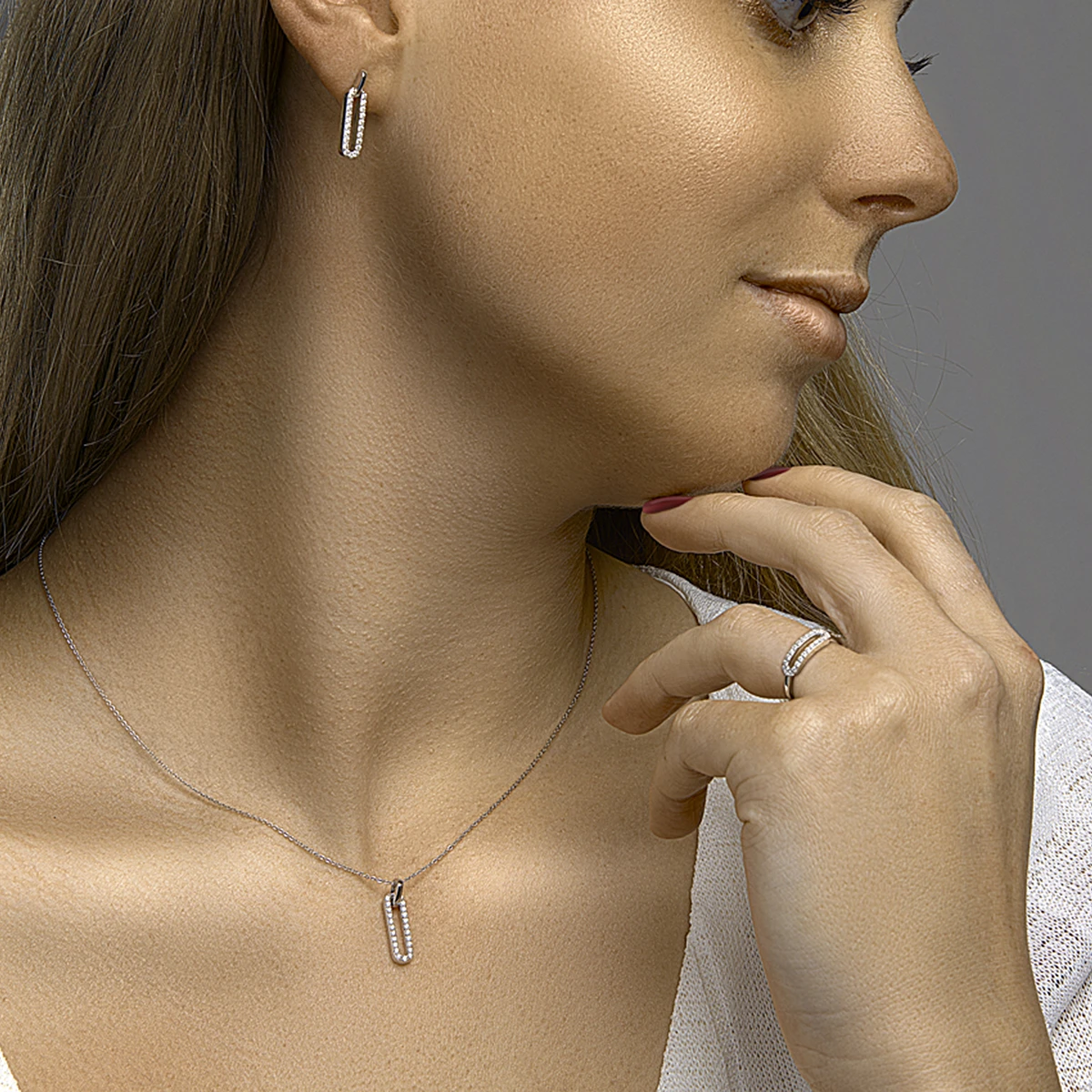 hanger zirkonia zilver gerhodineerd