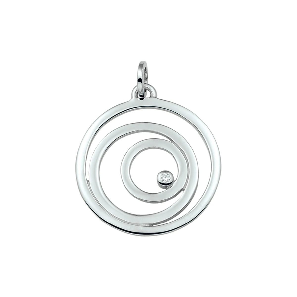 hanger zirkonia zilver gerhodineerd
