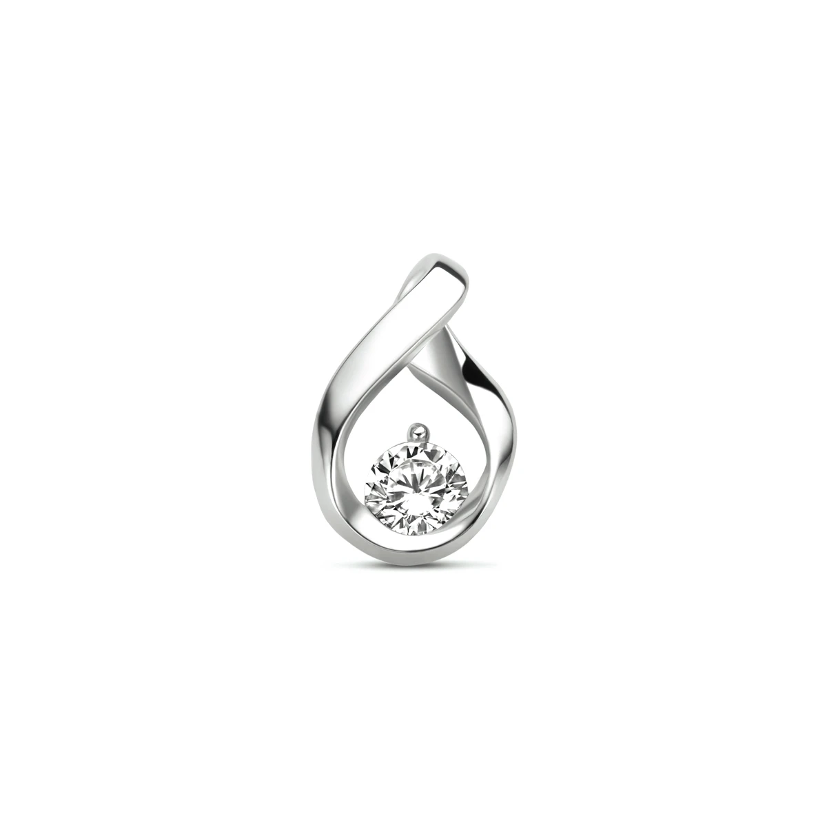 hanger zirkonia zilver gerhodineerd