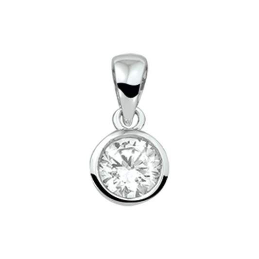 hanger zirkonia zilver gerhodineerd
