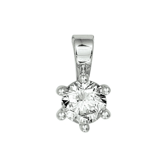 hanger zirkonia zilver gerhodineerd