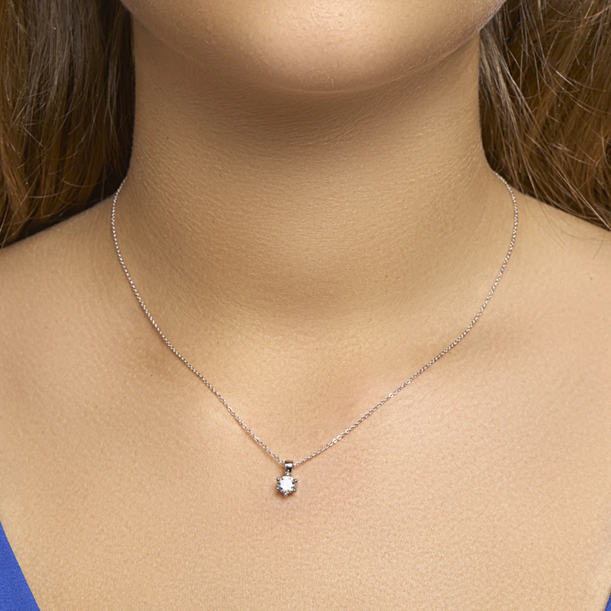 hanger zirkonia zilver gerhodineerd