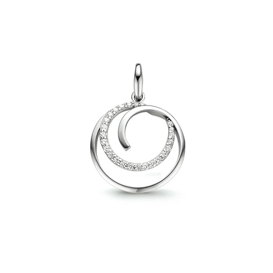 hanger zirkonia zilver gerhodineerd