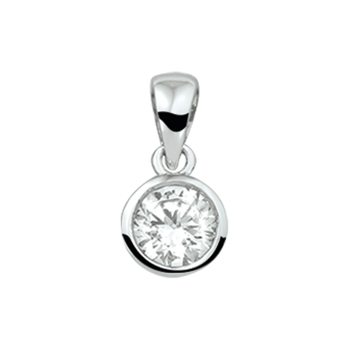 hanger zirkonia zilver gerhodineerd