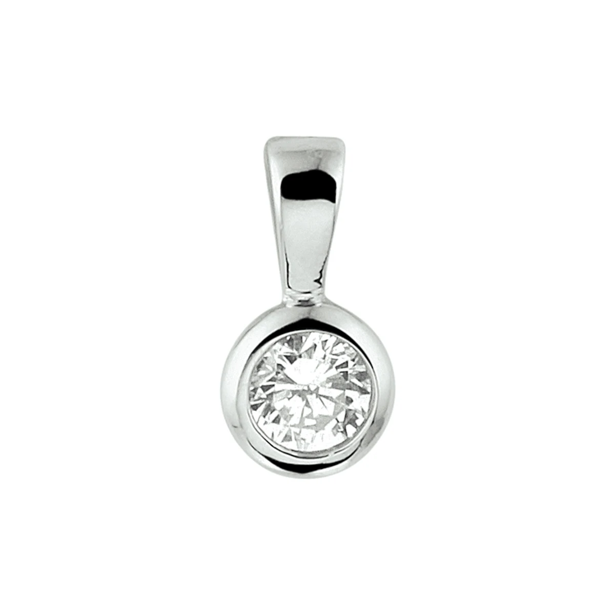 hanger zirkonia zilver gerhodineerd
