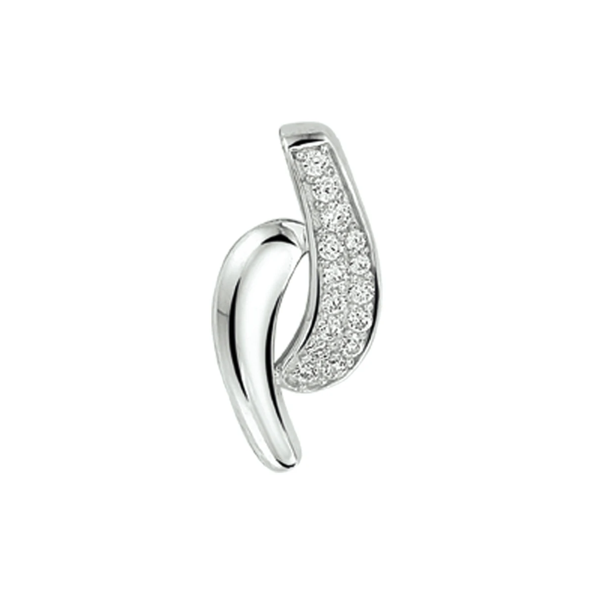 hanger zirkonia zilver gerhodineerd