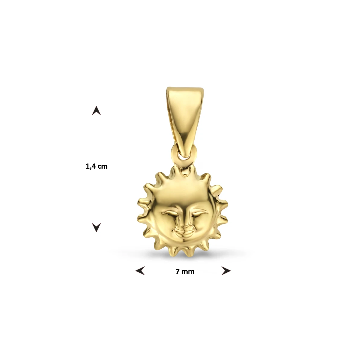 hanger zon 14K geelgoud