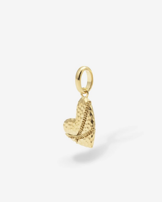 915GV one - Heart Pendant Gold Vermeil