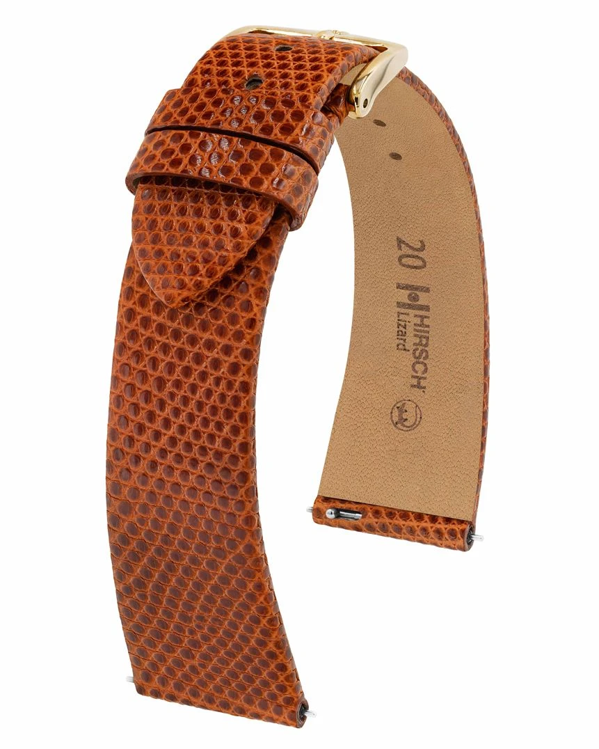 HIRSCH LIZARD M GOLDEN BROWN SHINY LIZARD 18/16MM 01866170-1-18