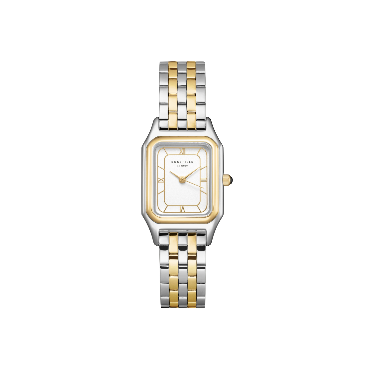 Ivy White Gold Roman numbers Steel Strap Duotone