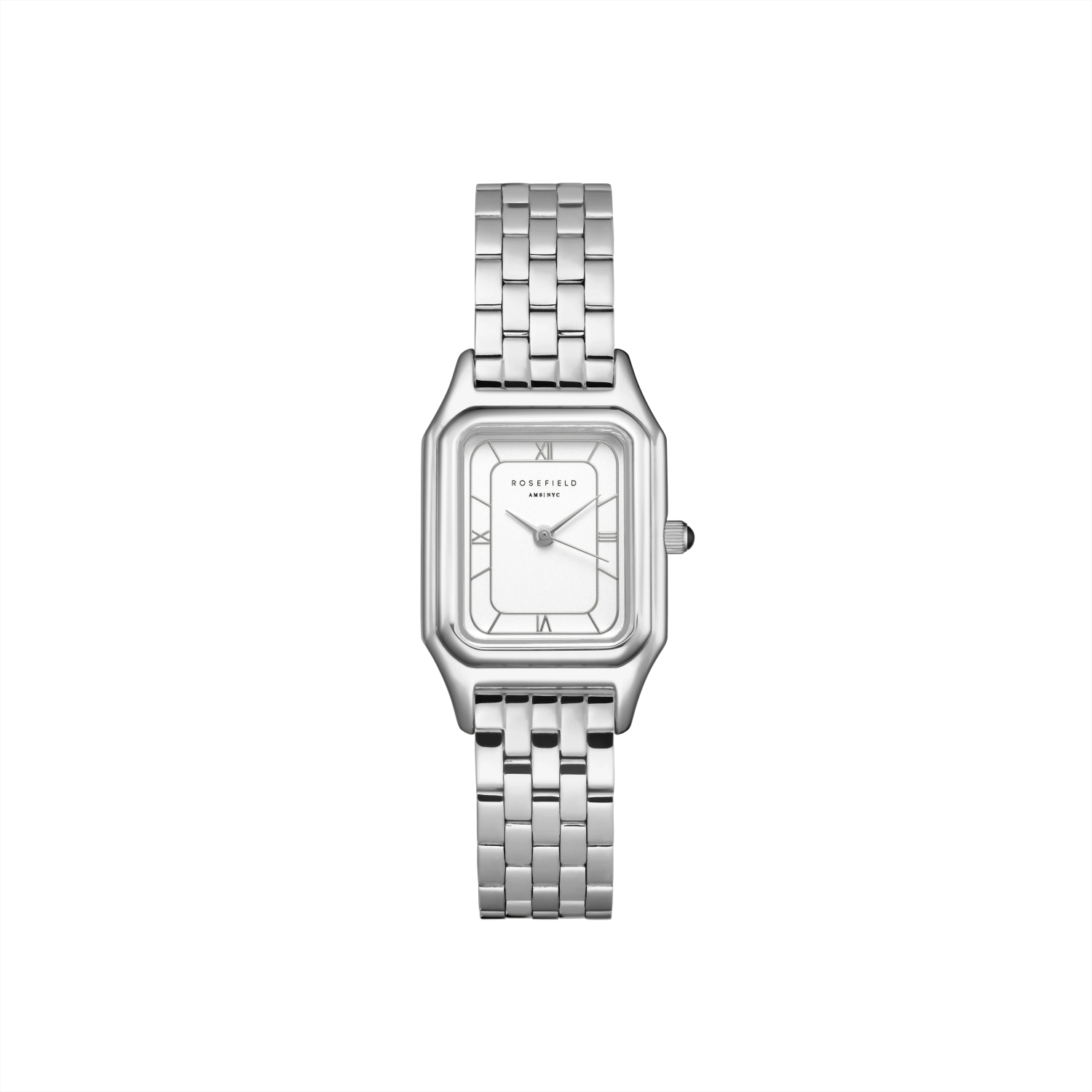 Ivy White Silver Roman numbers Steel Strap Silver