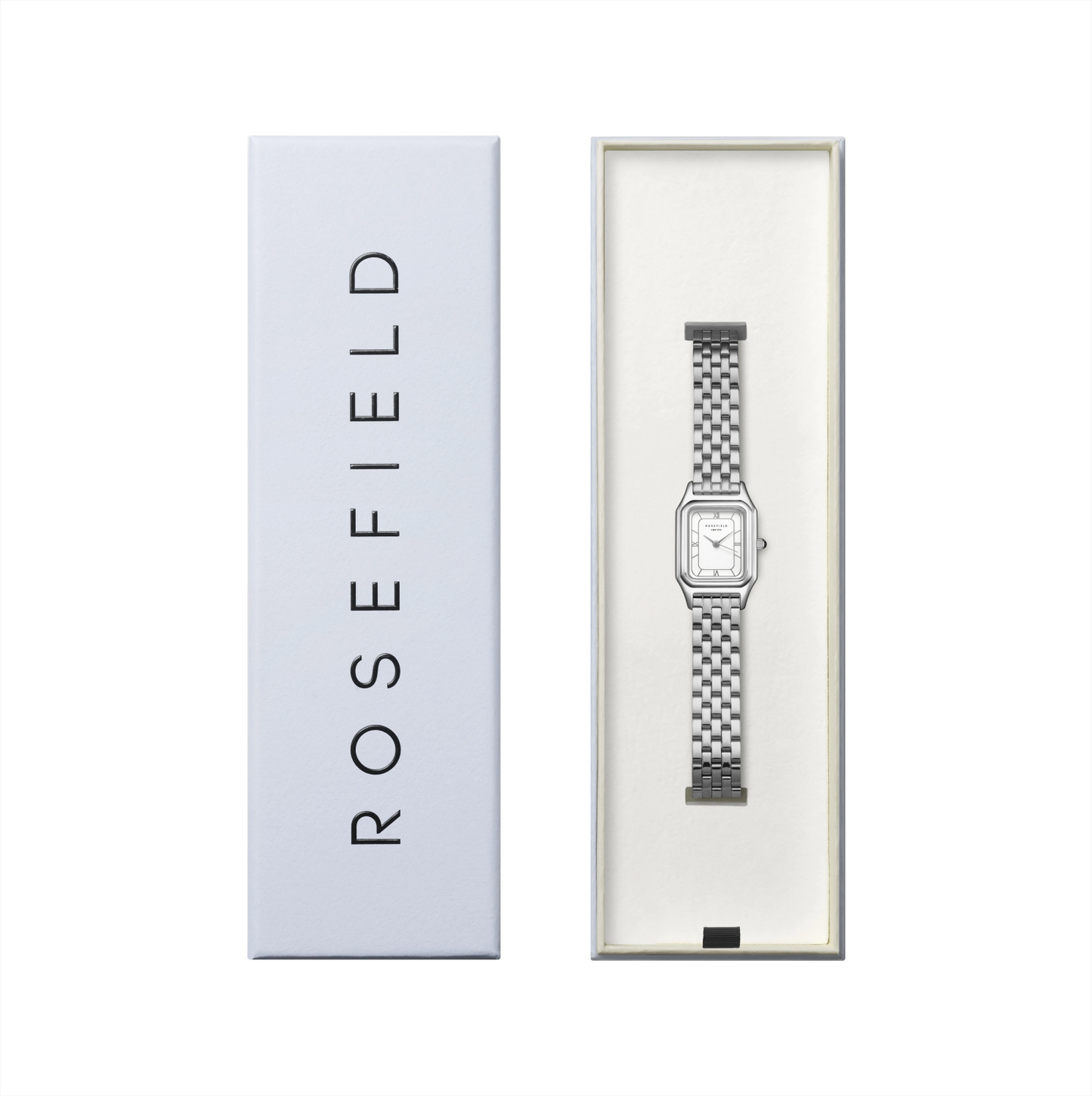 Ivy White Silver Roman numbers Steel Strap Silver