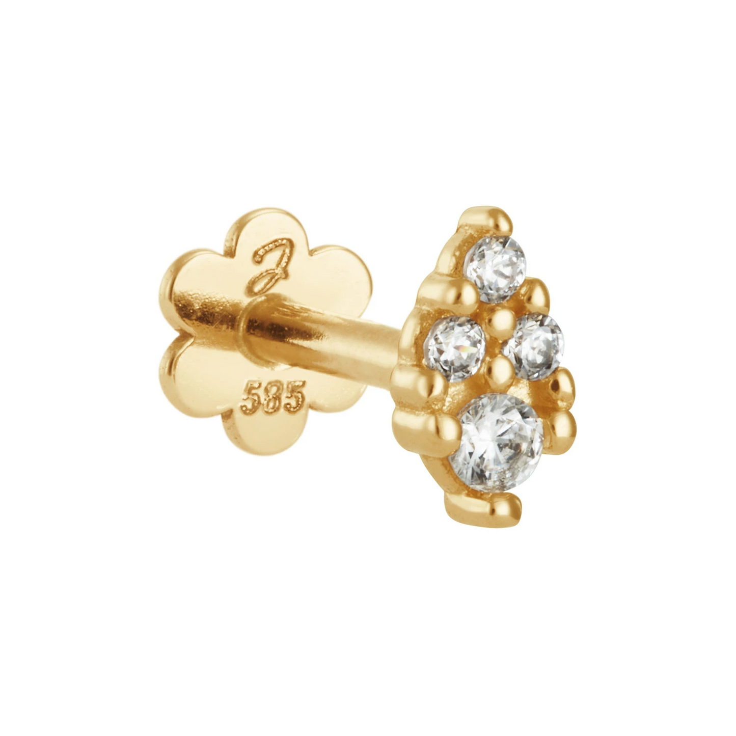 Jackie Almond White Top.Piercing585