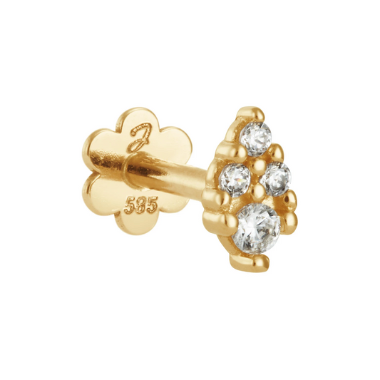 Jackie Almond White Top.Piercing585