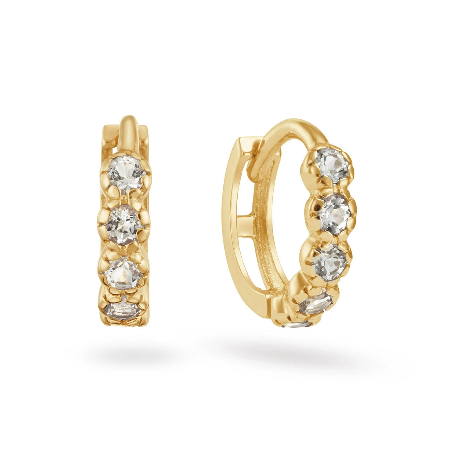 Jackie Nebula White Topaz Hoops 585
