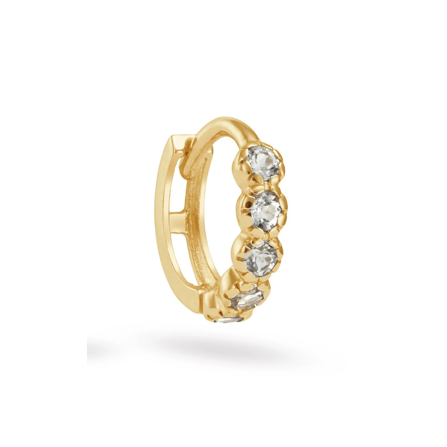 Jackie Nebula White Topaz Single Hoop 585