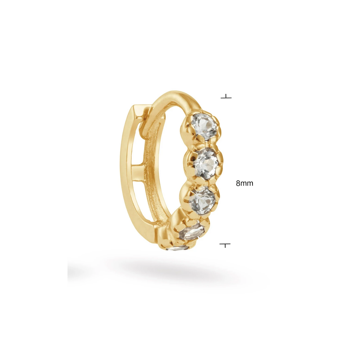 Jackie Nebula White Topaz Single Hoop 585