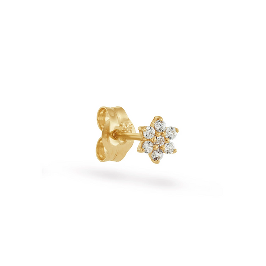 Jackie Verbena White Top. Single Stud 585