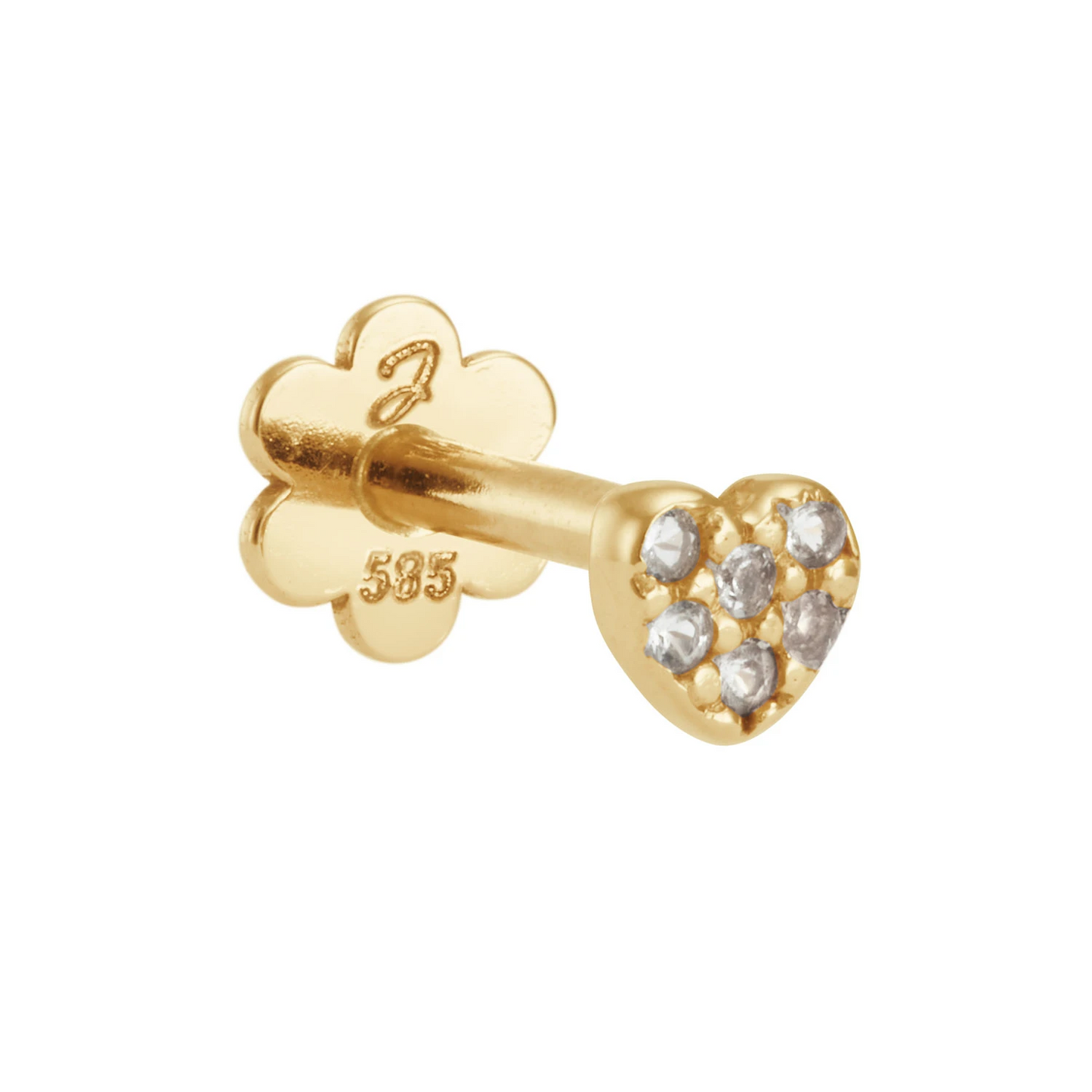 Jackie White Top.Heart Piercing 585