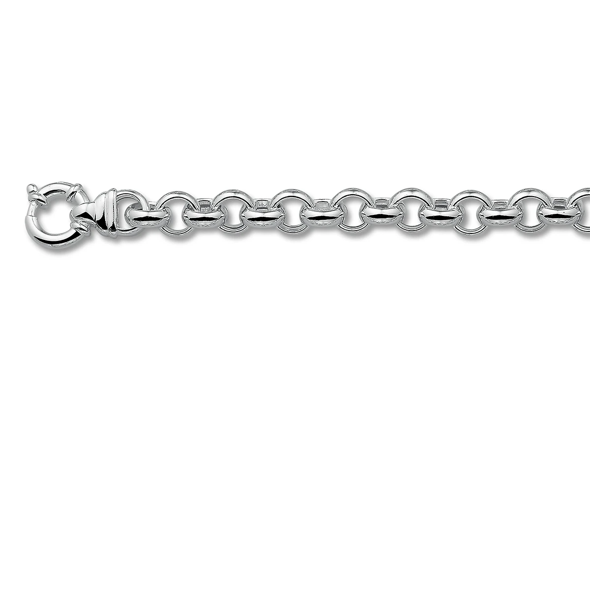 jasseron 11,5 mm met groot veerslot zilver wit