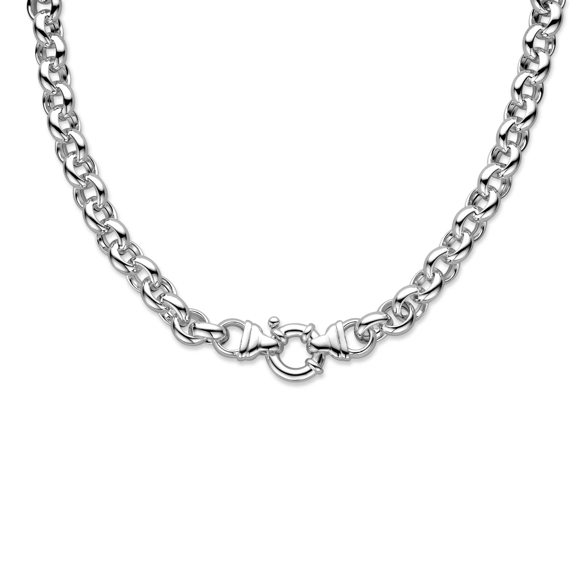 jasseron 11,5 mm met groot veerslot zilver wit