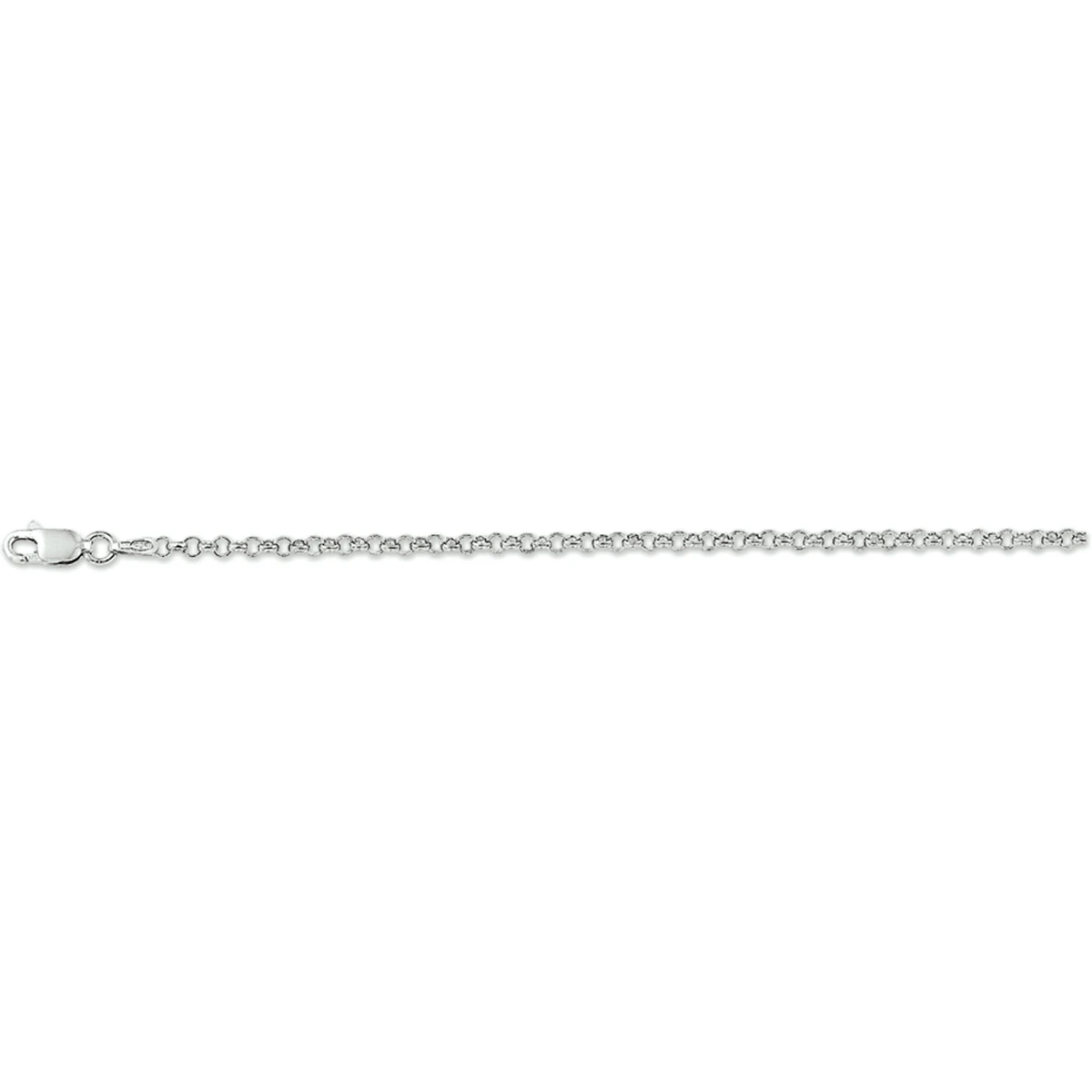jasseron 2,6 mm zilver gerhodineerd