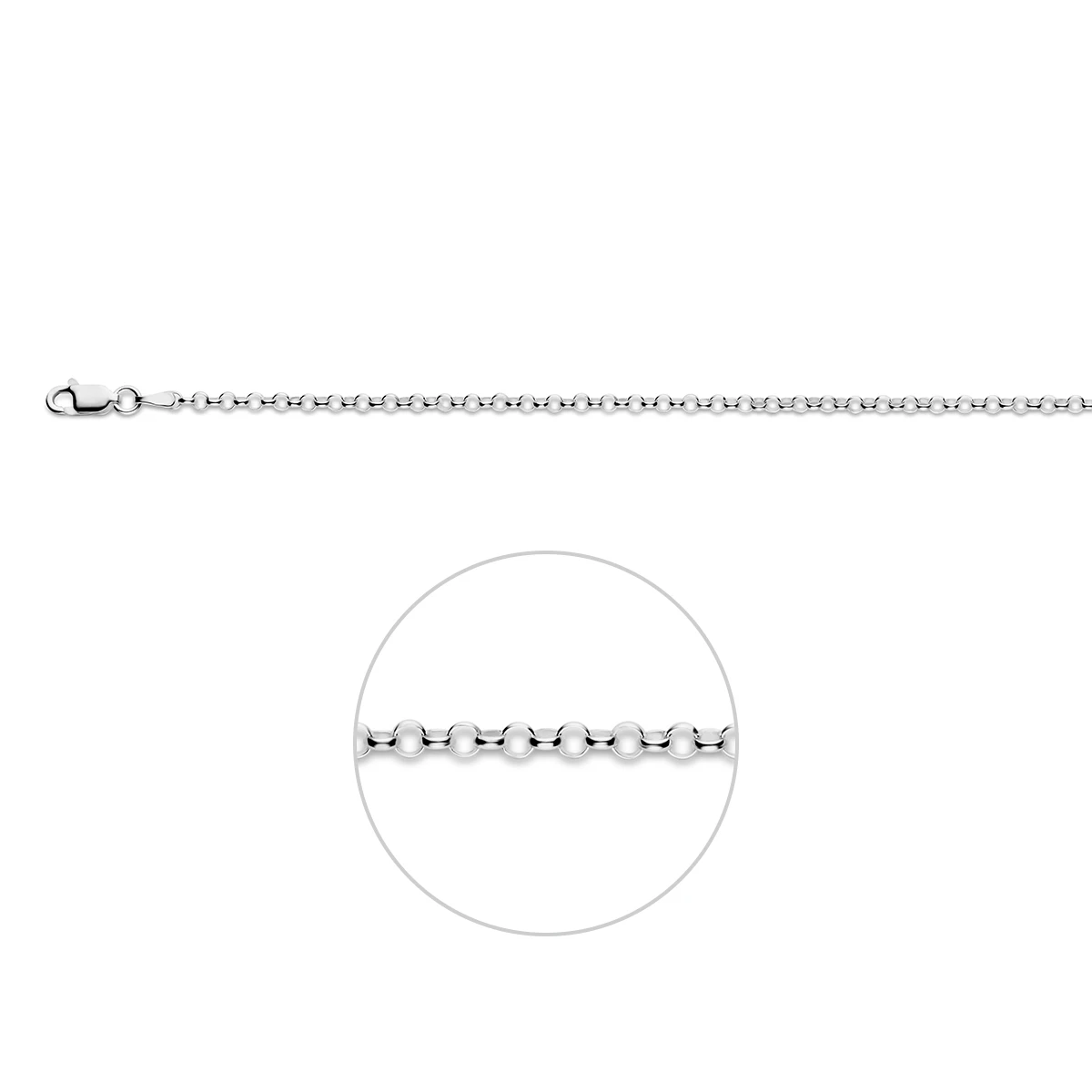 jasseron 2,6 mm zilver wit
