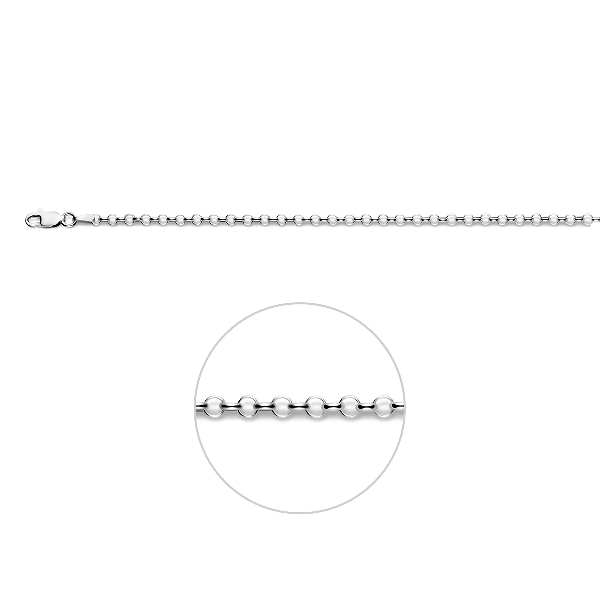 jasseron 3,0 mm zilver wit
