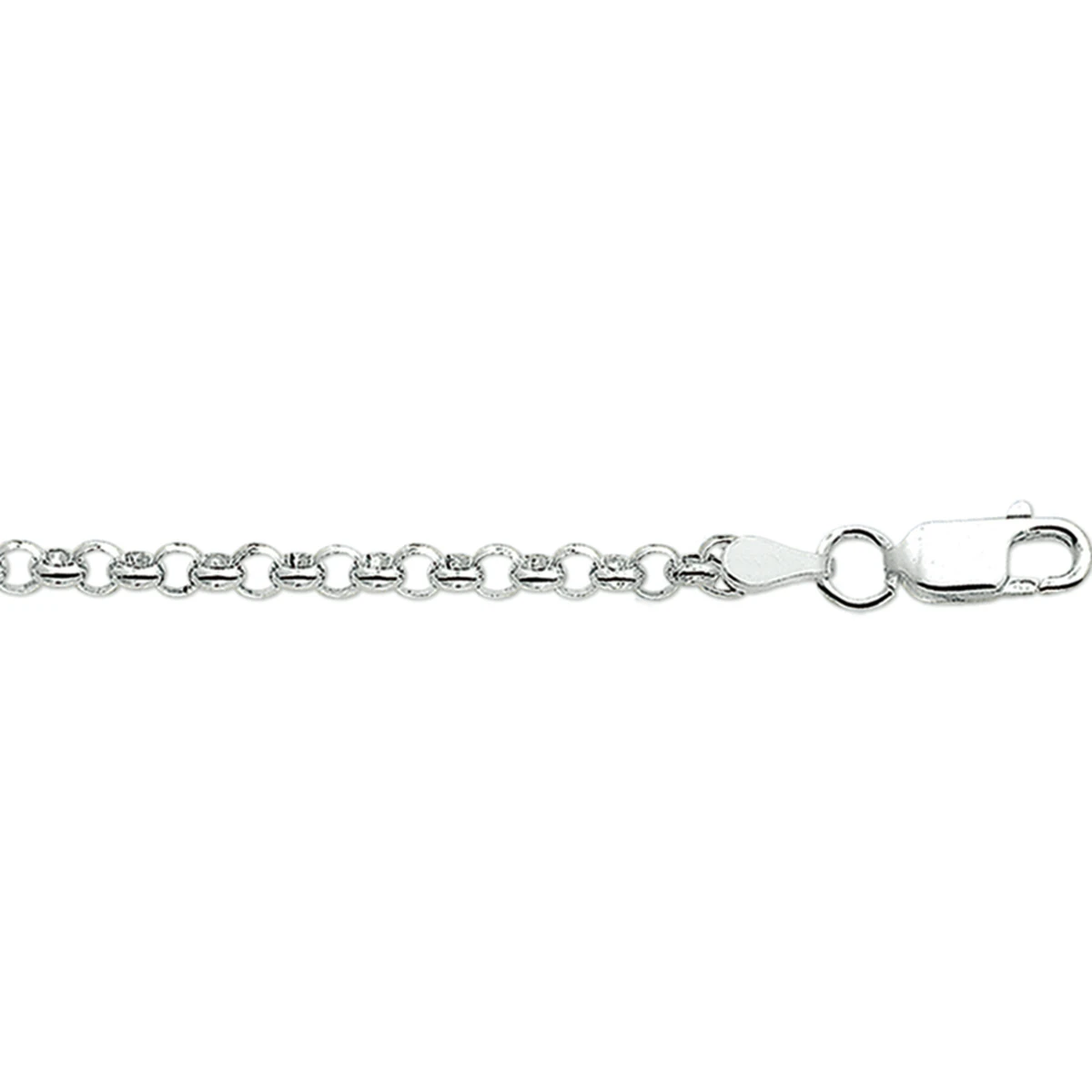 jasseron 3,4 mm zilver wit