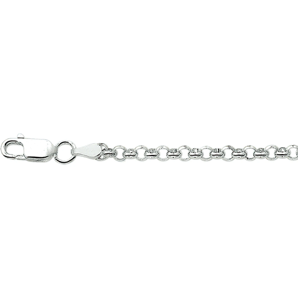 jasseron 3,4 mm zilver wit