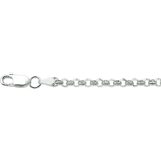 jasseron 3,4 mm zilver wit