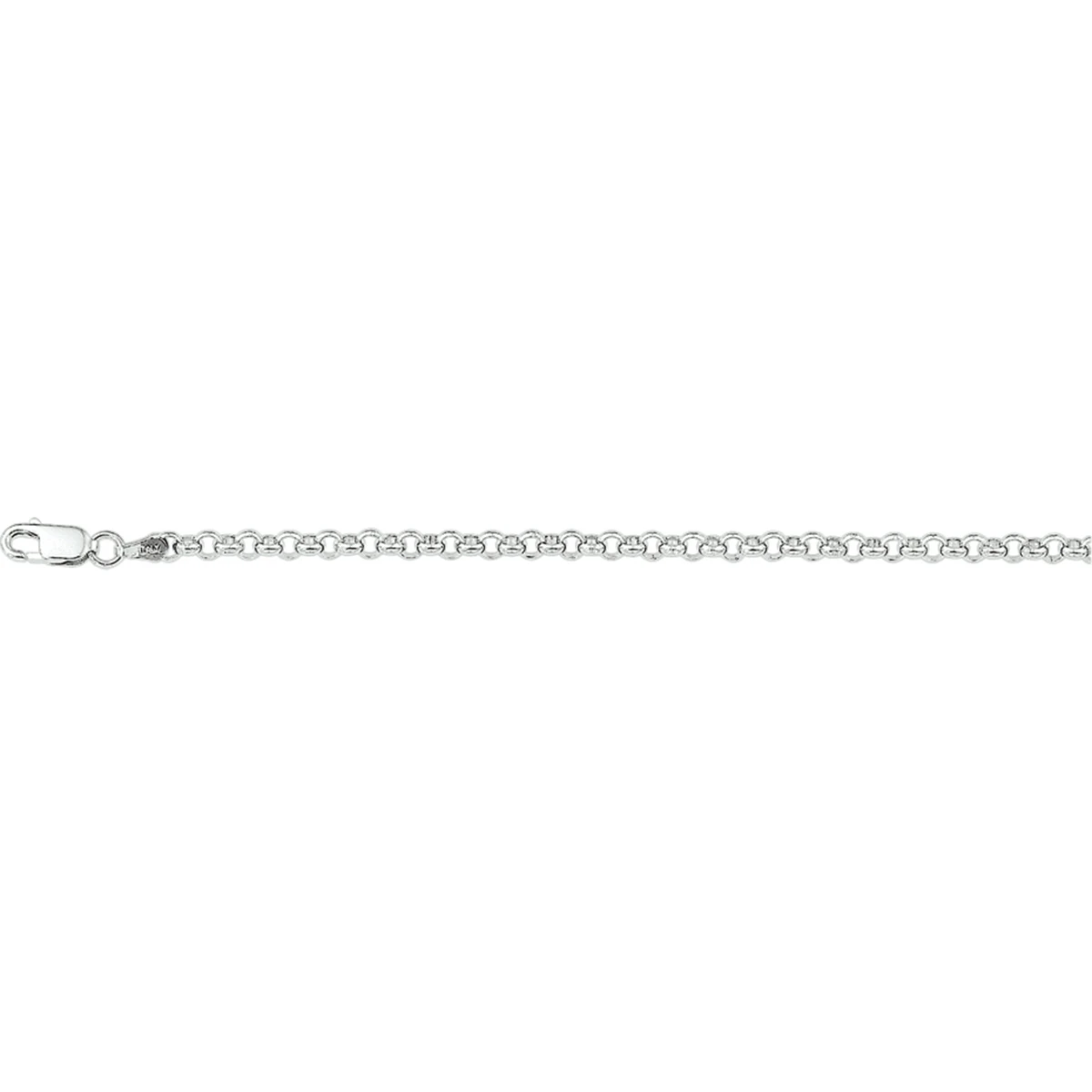 jasseron 3,6 mm zilver gerhodineerd
