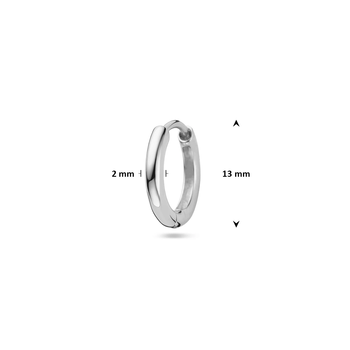 klapoorring 2,0 mm voor oorringhangers per stuk zilver gerhodineerd