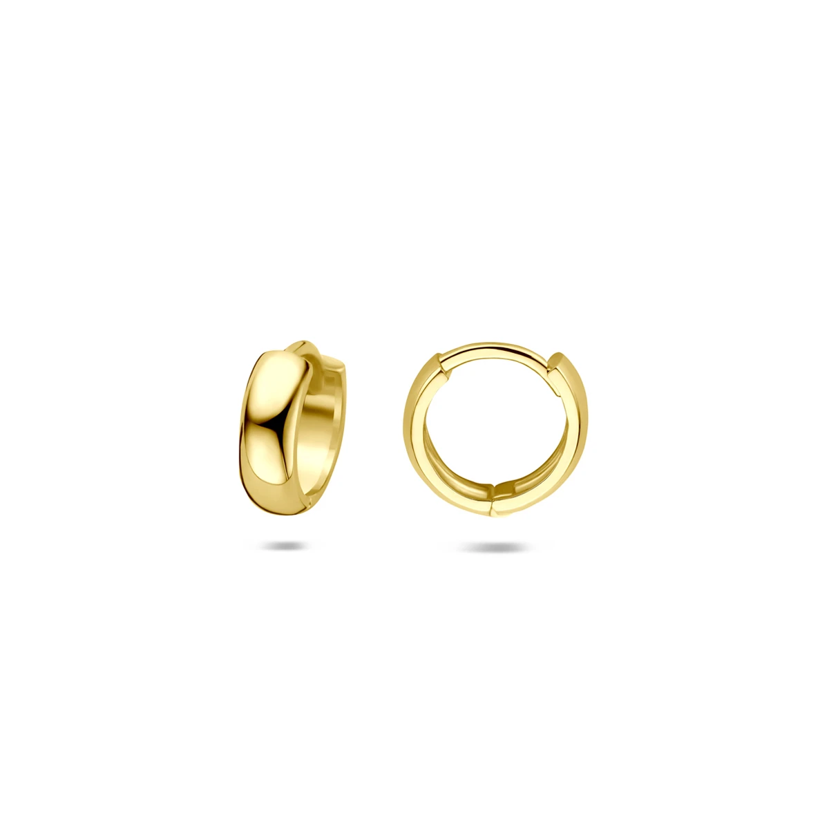 klapoorringen 10 mm 14K geelgoud