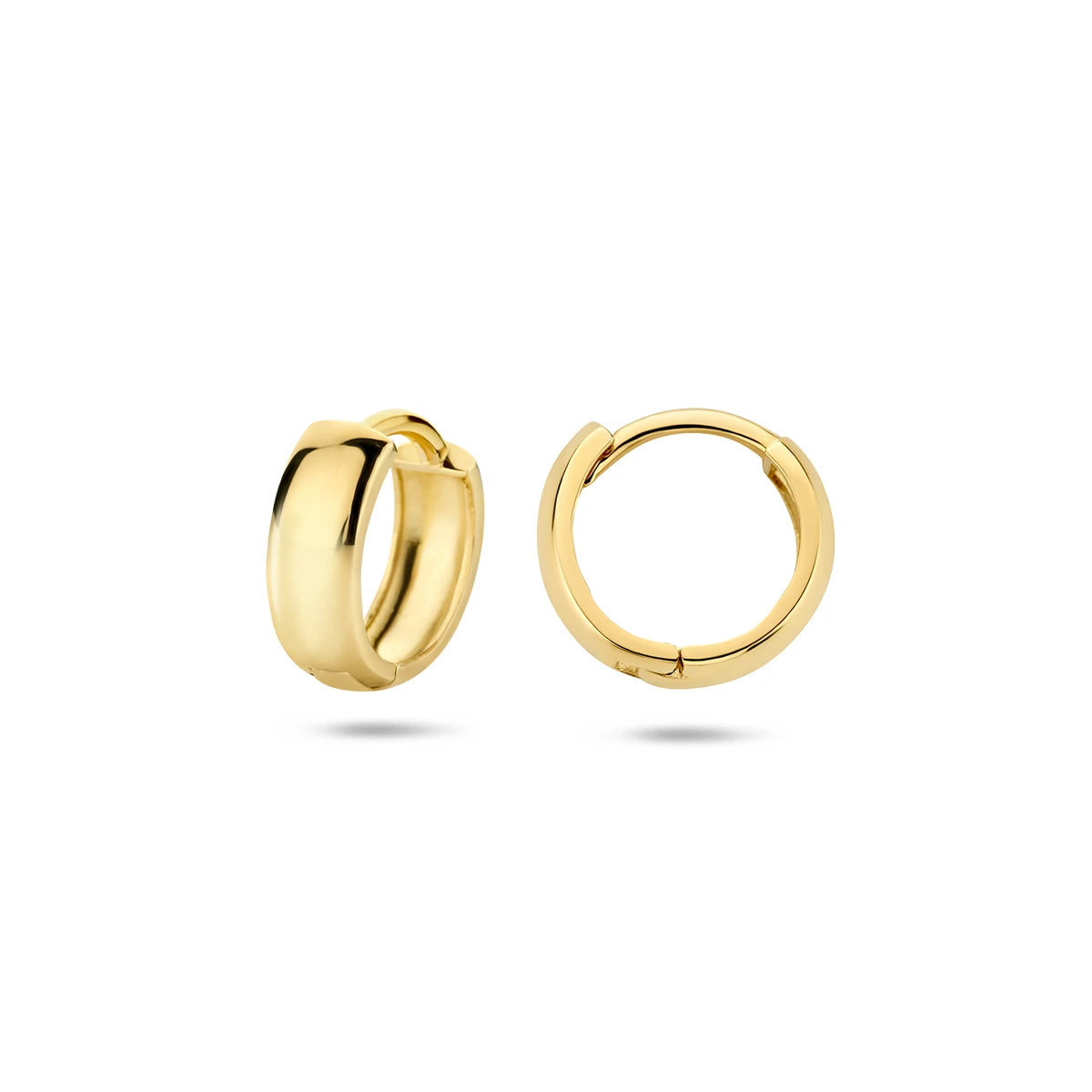 klapoorringen 12 mm 14K geelgoud