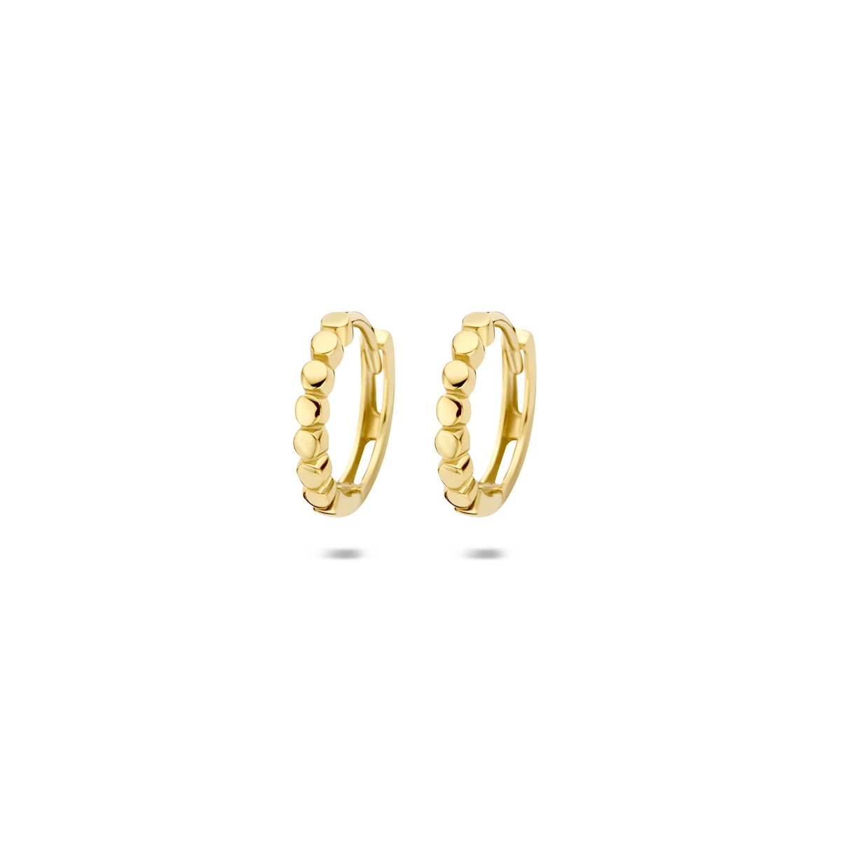 klapoorringen 12 mm 14K geelgoud