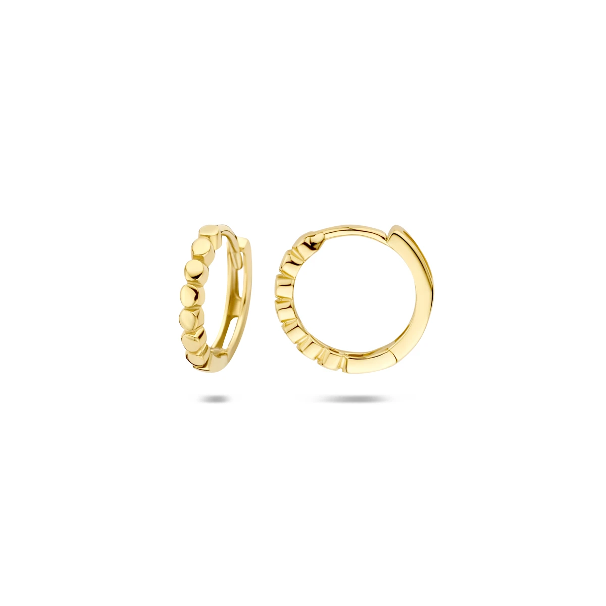 klapoorringen 12 mm 14K geelgoud