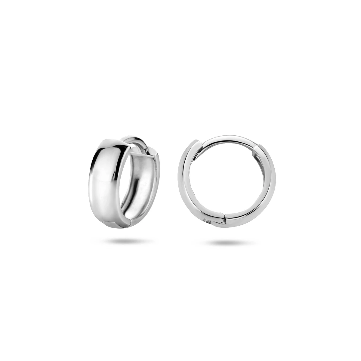 klapoorringen 12 mm 14K witgoud