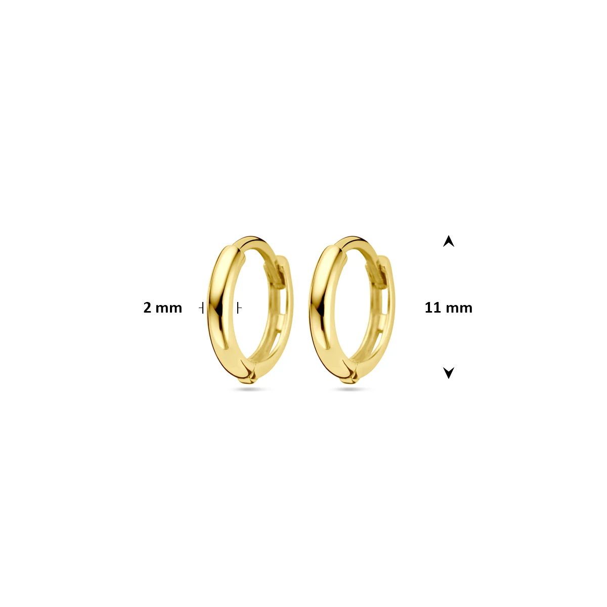 klapoorringen 14K geelgoud