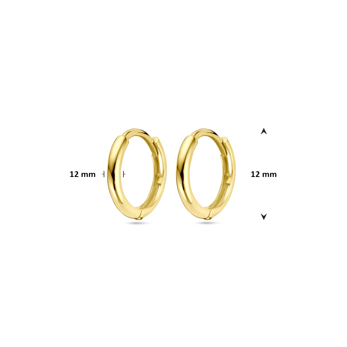 klapoorringen 14K geelgoud