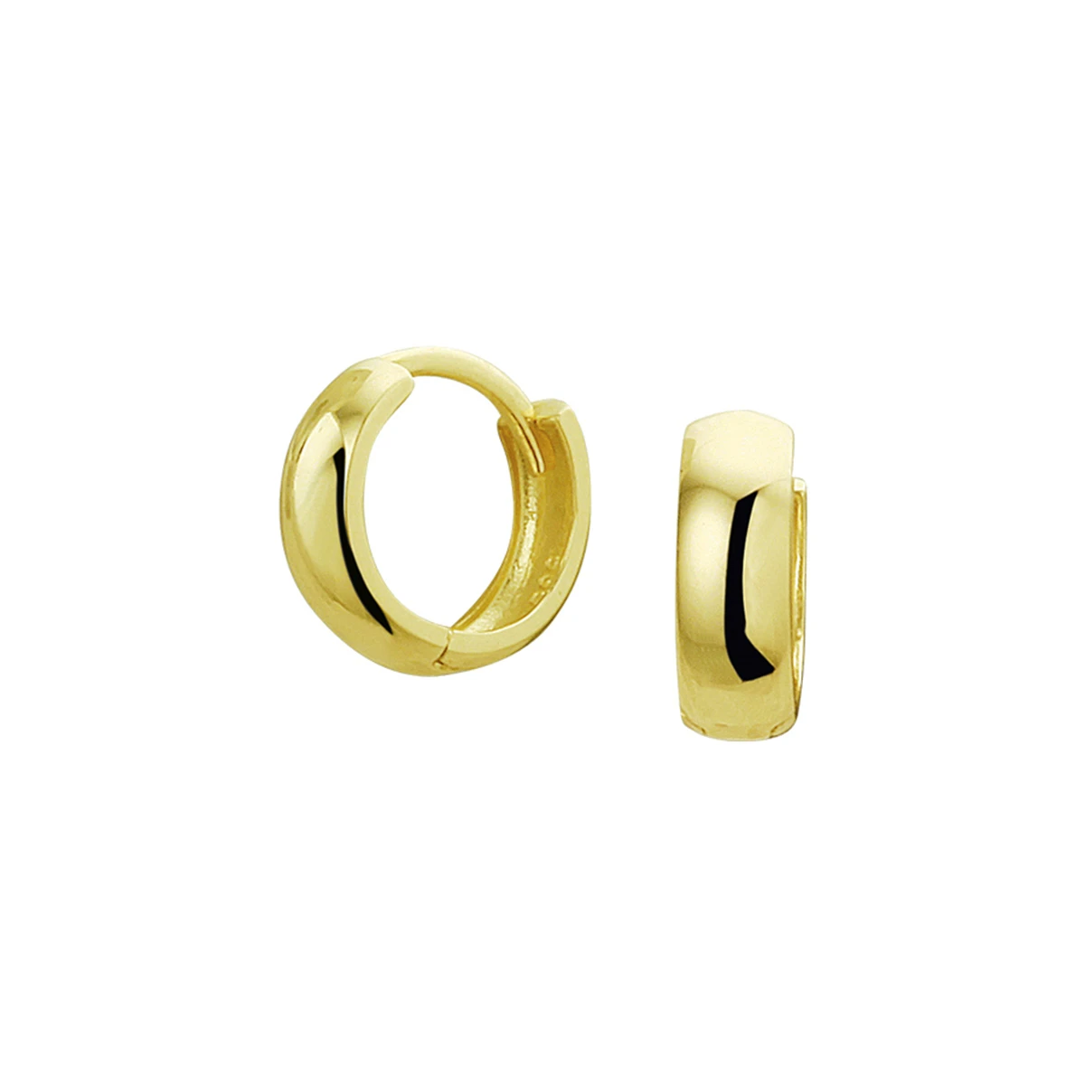 klapoorringen 10 mm 14K geelgoud