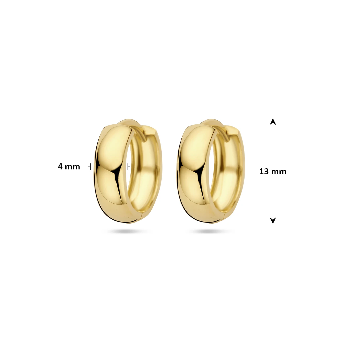 klapoorringen 14K geelgoud
