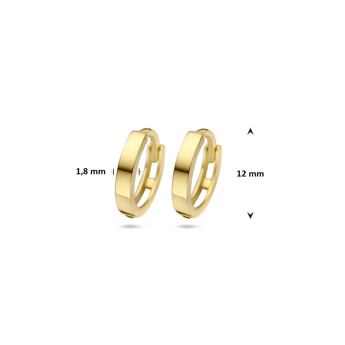 klapoorringen 14K geelgoud