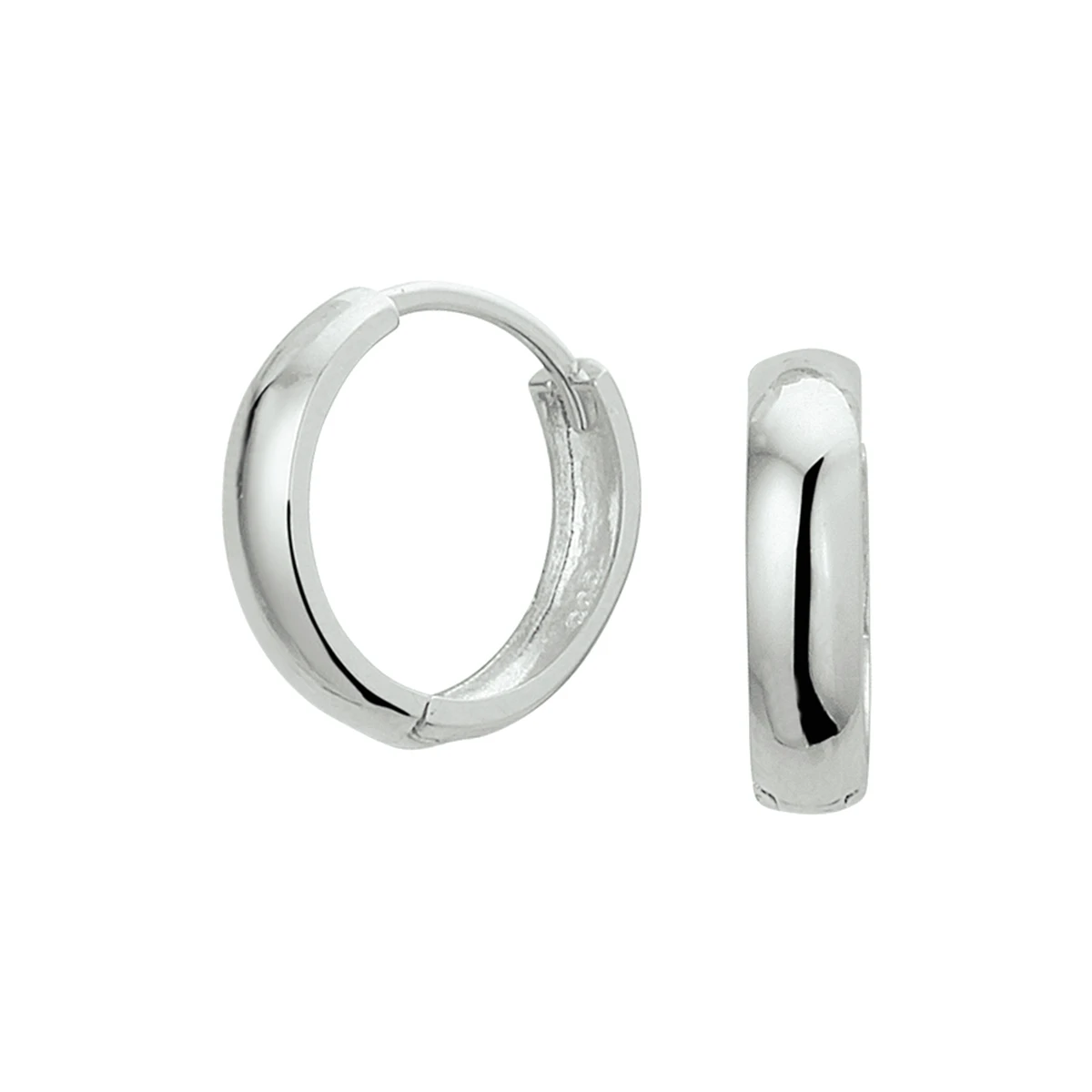 klapoorringen 14K witgoud