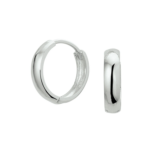klapoorringen 14K witgoud