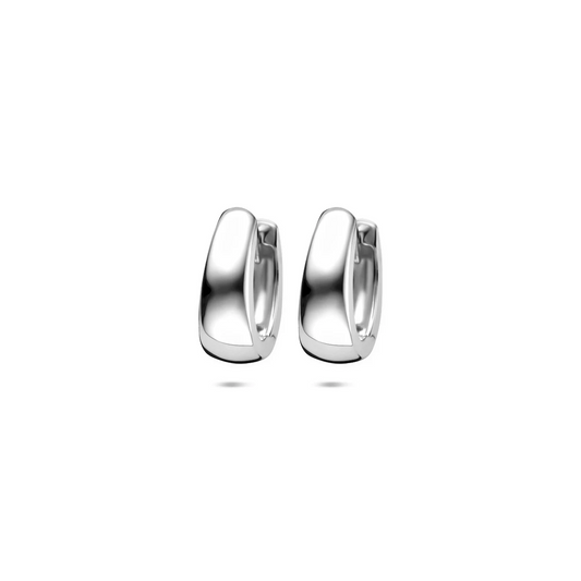 klapoorringen 14K witgoud